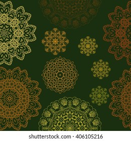 Set ornament in the circle vector illustration.