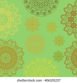 Set ornament in the circle vector illustration.