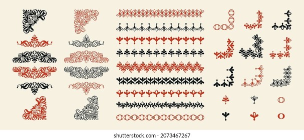 Set of ornament to decorate your design. Vector illustration