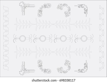 Set of Ornament decorative