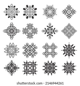 Set of ornament decorative elements vector design