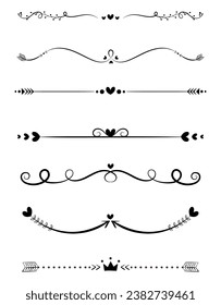 Set ornament divider collection in black colour
