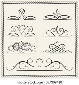 Set of ornament elements for your design