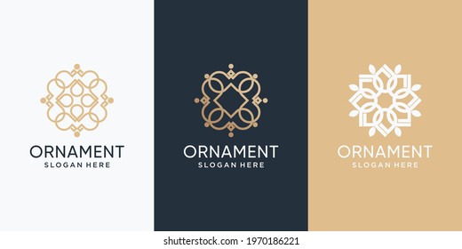 Set of ornament logo design template with creative concept