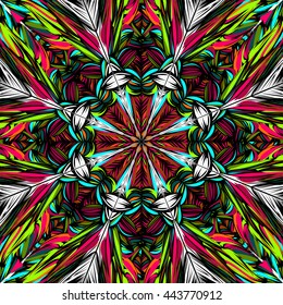Set of Ornament round mandalas. Geometric circle element made in vector. Perfect  for any other kind  design, birthday and  holiday, kaleidoscope, medallion, yoga, india, arabic. EPS