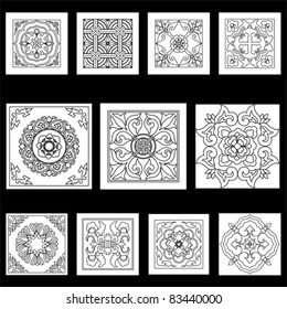 SET OF ORNAMENT SWIRLS, VECTOR