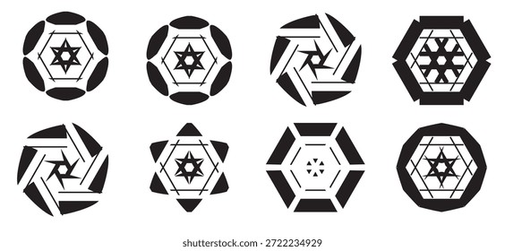 Conjunto de Ilustración vectorial de adorno