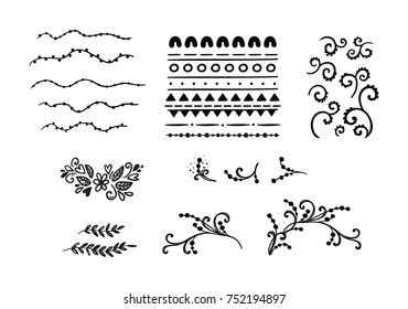Set of ornamental border, beautiful design elements