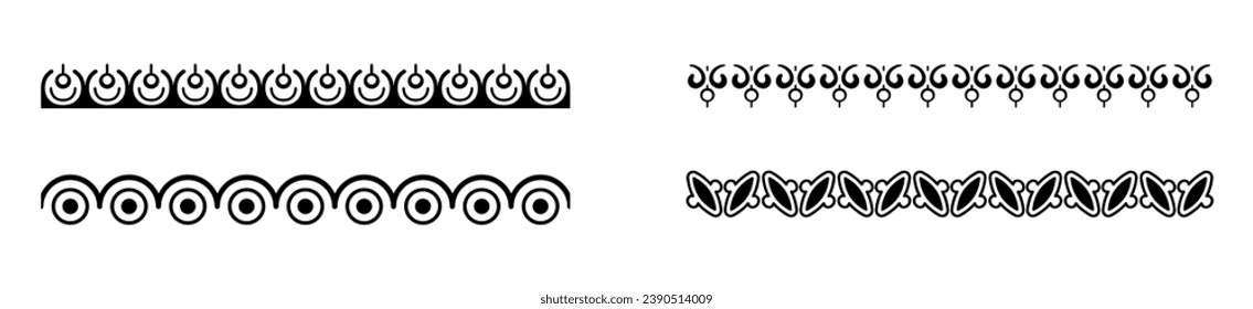 Set of ornamental borders collection