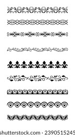 Set of ornamental borders collection