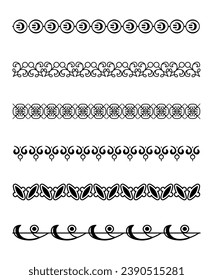 Set of ornamental borders collection