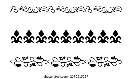 Set of ornamental borders collection