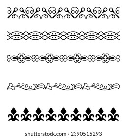 Set of ornamental borders collection