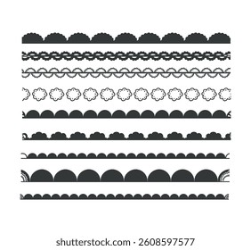 Set Ornamental borders collection and white background	