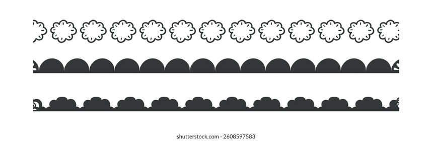 Set Ornamental borders collection and white background	