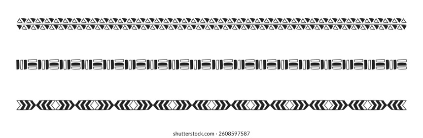 Set Ornamental borders collection and white background	