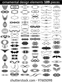 Set of ornamental & calligraphic design elements
