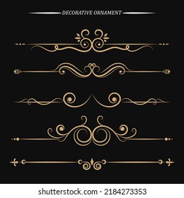 Set of ornamental decorative and divider hand drawing