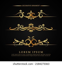 Set of ornamental decorative and divider hand drawing collection