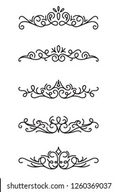 Set of ornamental decorative elements