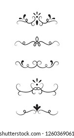 Set of ornamental decorative elements