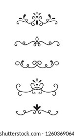 Set of ornamental decorative elements