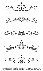 Set of ornamental decorative elements