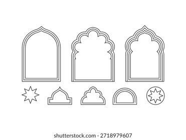 Conjunto de marcos decorativos ornamentales y Formas con Diseños intrincados