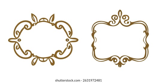Set ornamental decorative frames Vintage