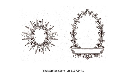 Definir quadros decorativos ornamentais Vintage