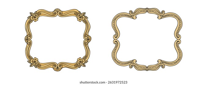 Set ornamental decorative frames Vintage