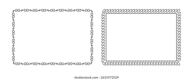 Set ornamental decorative frames Vintage