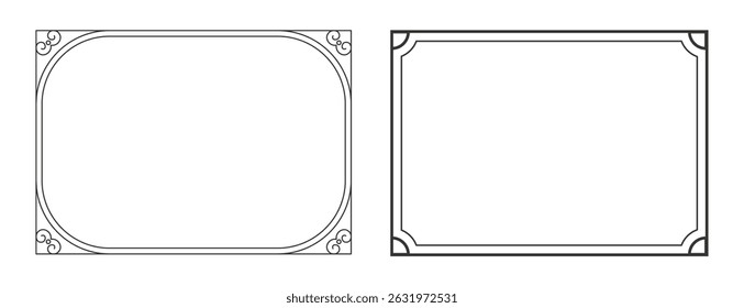 Set ornamental decorative frames Vintage