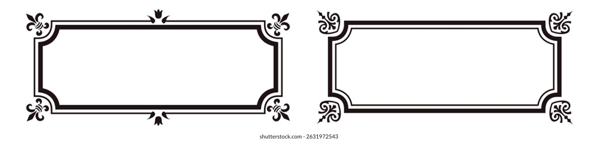 Set ornamental decorative frames Vintage