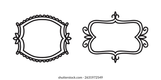 Set ornamental decorative frames Vintage