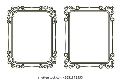 Set ornamental decorative frames Vintage