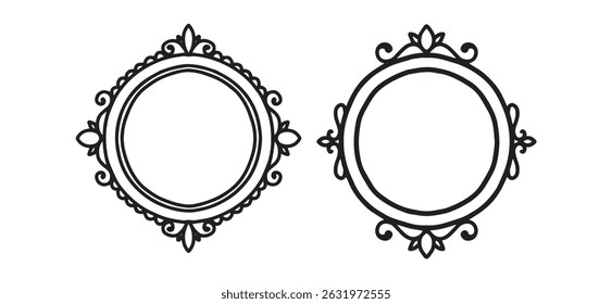 Conjunto de marcos decorativos ornamentales Antiguas