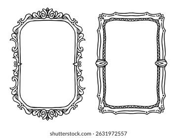 Set ornamental decorative frames Vintage