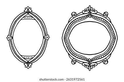 Set ornamental decorative frames Vintage