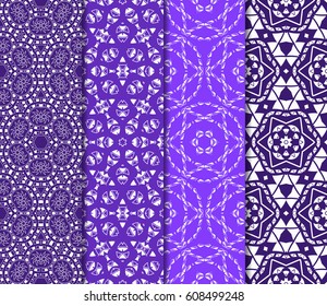 set of Ornamental design. Modern seamless geometry pattern. Vector illustration. For interior design, printing, web and textile design