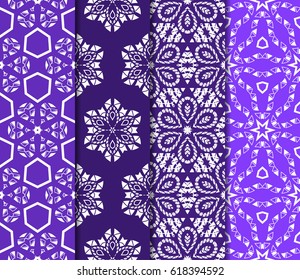 set of Ornamental design. Modern seamless geometry pattern. Vector illustration. For interior design, printing, web and textile design