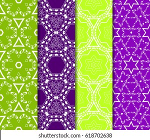 set of Ornamental design. Modern seamless geometry pattern. Vector illustration. For interior design, printing, web and textile design