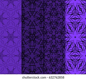 set of Ornamental design. Modern seamless geometry pattern. Vector illustration. For interior design, printing, web and textile design