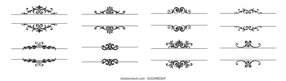 Conjunto de Vector de colección de Elementos ornamentales