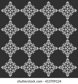 Set of ornamental floral elements for design in vintage stile.