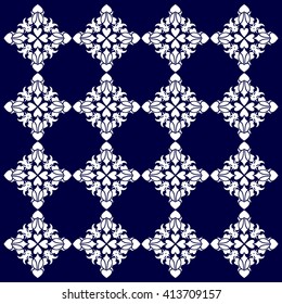 Set of ornamental floral elements for design in vintage stile.