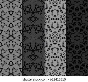 set of Ornamental flower design. Modern seamless geometry pattern. Vector illustration. For the interior design, printing, web and textile design.