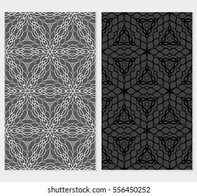 set of Ornamental flower lace pattern. Endless Texture. vector illustration. for design invitation, background, wallpaper