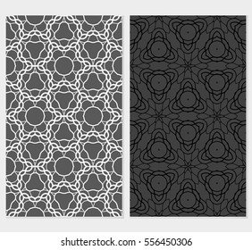 set of Ornamental flower lace pattern. Endless Texture. vector illustration. for design invitation, background, wallpaper
