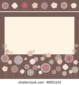 Set of ornamental flowers for greeting cards and scrapbooking. You can use samples of flowers for creating your own design